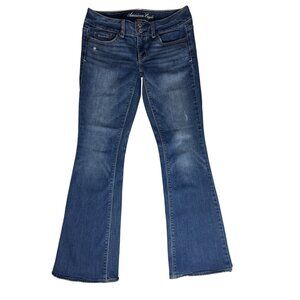 American Eagle Artist Jeans Flare Women's Size 2 Short Denim Blue Stretch